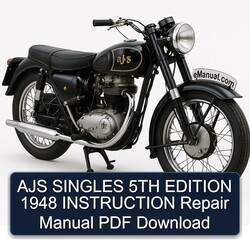 Ajs Singles 5TH Edition 1948 Instruction Service Repair Workshop Manual PDF