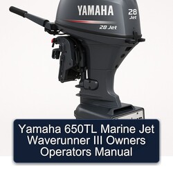 Yamaha 650TL Marine Jet Waverunner III Owners Operators Operator's Manual PDF