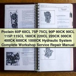 Poclain 60p-1000ck Hydraulic System Service Repair Workshop Manual PDF