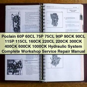 Poclain 60p-1000ck Hydraulic System Service Repair Workshop Manual PDF