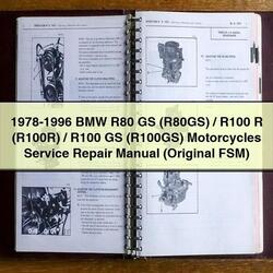 1978-1996 BMW R80 Gs (r80gs)/r100 R (r100r)/r100 (R100GS) Motorcycles (original Fsm) Service Repair Workshop Manual PDF