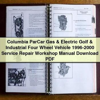 1996-2000 Volkswagen Golf Columbia Parcar Gas Electric Industrial Four Wheel Vehicle Service Repair Workshop Manual PDF