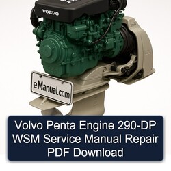 Volvo Penta Engine 290-DP WSM Service Repair Workshop Manual PDF