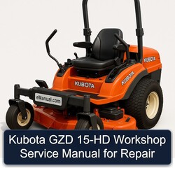 Kubota GZD 15-HD Service Repair Workshop Manual PDF
