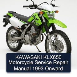 1993 Kawasaki KLX Series KLX650 Motorcycle Onward Service Repair Workshop Manual PDF