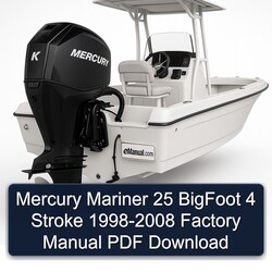 1998-2008 Mercury Mariner 25 Bigfoot 4 Stroke Service Repair Workshop Manual PDF