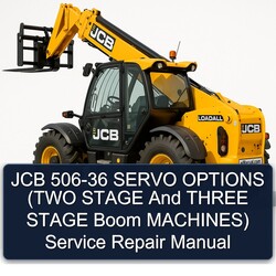 JCB 506-36 Servo Options (two Stage Three Boom Machines) Service Repair Workshop Manual PDF