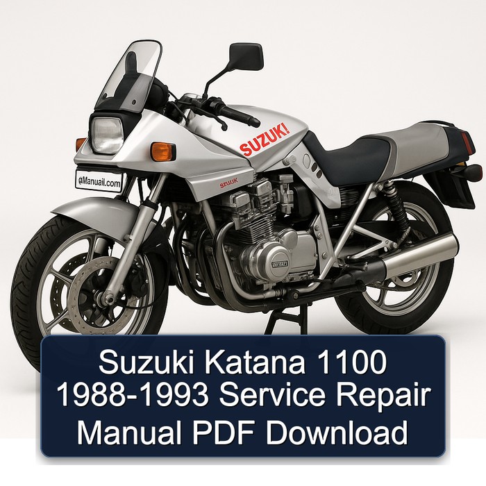 1988-1993 Suzuki Katana Models 1100 Service Repair Workshop Manual PDF