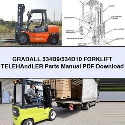 Gradall 534d9/534d10 Forklift Telehandler Parts Catalog PDF