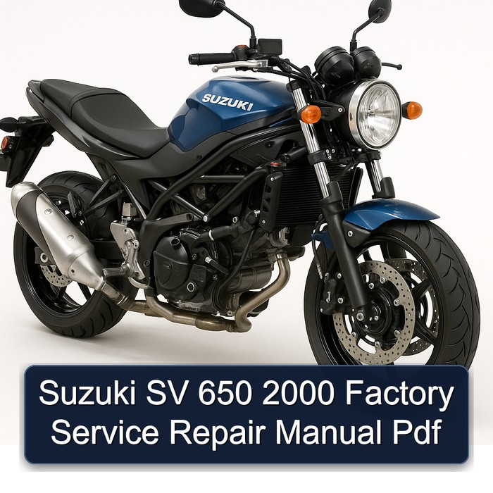 2000 Suzuki SV Models 650 Service Repair Workshop Manual PDF
