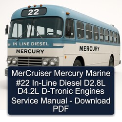 Mercruiser Mercury Marine 22 -line Diesel D2.8l D4.2l D-tronic Engines Service Repair Workshop Manual PDF