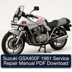 1981 Suzuki GSX Series GSX400F Service Repair Workshop Manual PDF