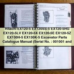 Hitachi EX120-5 Series, Ex130h-5, Ex130k-5 Excavator Parts Catalog PDF