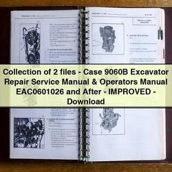 Case 9060B Excavator Operator Operator's Manual PDF