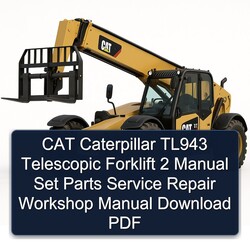 CAT Caterpillar TL943 Telescopic Forklift 2 Set Parts Service Repair Workshop Manual PDF
