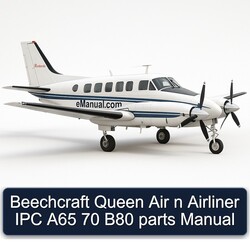 Beechcraft Queen Air N Airliner IPC A65 70 B80 Parts Catalog PDF