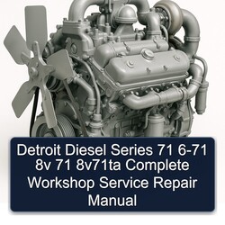 Detroit Diesel 71 Series 6-71 8V 8v71ta Service Repair Workshop Manual PDF