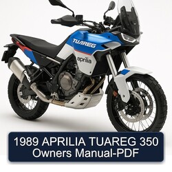 1989 Aprilia Tuareg 350 Owners Owner's Manual PDF