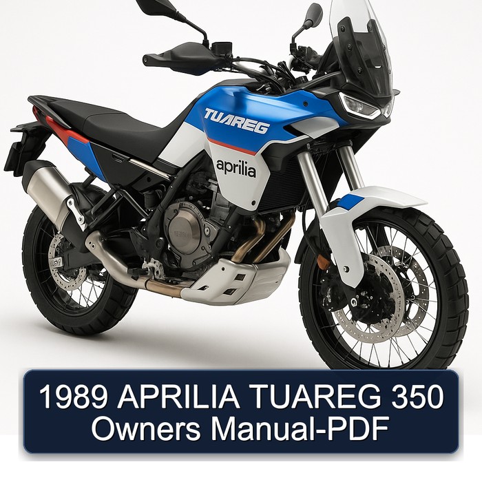 1989 Aprilia Tuareg 350 Owners Owner's Manual PDF