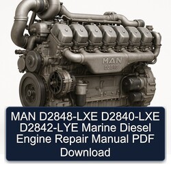 MAN D2840 D2848-LXE -lxe D2842-LYE Marine Diesel Engine Service Repair Workshop Manual PDF