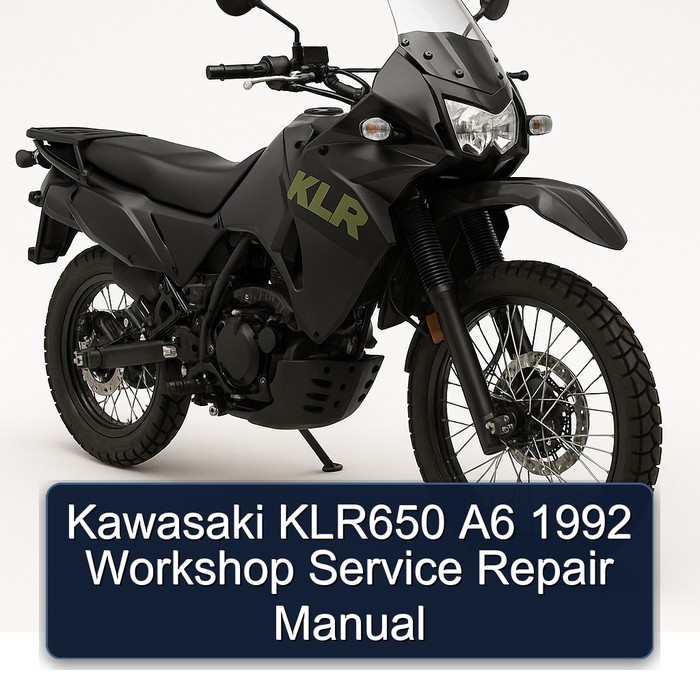 1992 Kawasaki KLR Series KLR650 A6 Service Repair Workshop Manual PDF