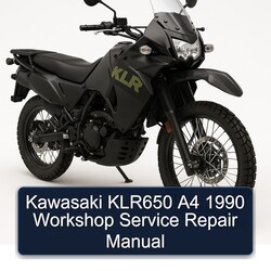 1990 Kawasaki KLR Series KLR650 A4 Service Repair Workshop Manual PDF