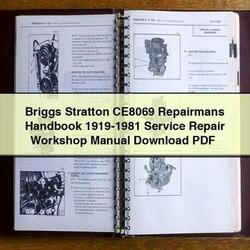 1981 Briggs Stratton CE8069 Repairmans 1919 Service Repair Workshop Manual PDF