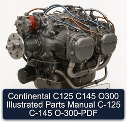 Continental C125 C145 O 300 Models O300 Illustrated Parts C-125 C-145 O-300 Catalog PDF