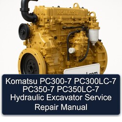 Komatsu PC300-7 Pc300lc-7 PC350-7 Pc350lc-7 Hydraulic Excavator Service Repair Workshop Manual PDF
