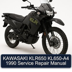 1990 Kawasaki KLR Series KLR650 KL650-A4 Service Repair Workshop Manual PDF