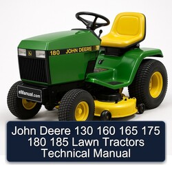John Deere 130 160 165 175 180 185 Lawn Tractors Technical Service Repair Workshop Manual PDF