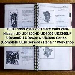 1999-2004 Nissan UD Models UD1800HD UD2000 UD2300LP UD2300DH UD2600 UD3000 Series / Service Repair Workshop Manual PDF