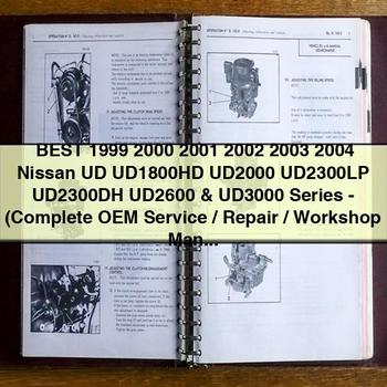 1999-2004 Nissan UD Models UD1800HD UD2000 UD2300LP UD2300DH UD2600 UD3000 Series / Service Repair Workshop Manual PDF