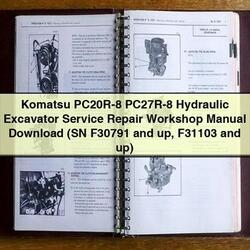 Komatsu PC20R-8 PC27R-8 Hydraulic Excavator (sn F30791 Up F31103 Up) Service Repair Workshop Manual PDF
