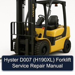 Hyster D007 (H190XL) Forklift H190XL Service Repair Workshop Manual PDF
