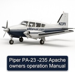Piper PA-23 -235 Apache Owners Operation Service Repair Workshop Manual PDF
