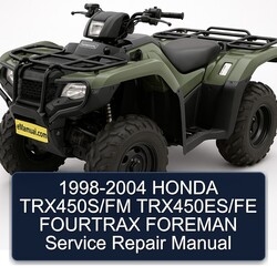 1998-2004 Honda Trx450s/fm Trx450es/fe Fourtrax Foreman Service Repair Workshop Manual PDF