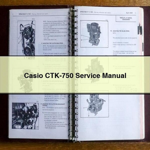 Cash Registers Casio CTK-750 Service Repair Workshop Manual PDF