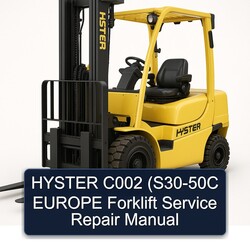 Hyster C002 (s30-50c Europe Forklift Service Repair Workshop Manual PDF