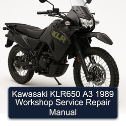1989 Kawasaki KLR Series KLR650 A3 Service Repair Workshop Manual PDF