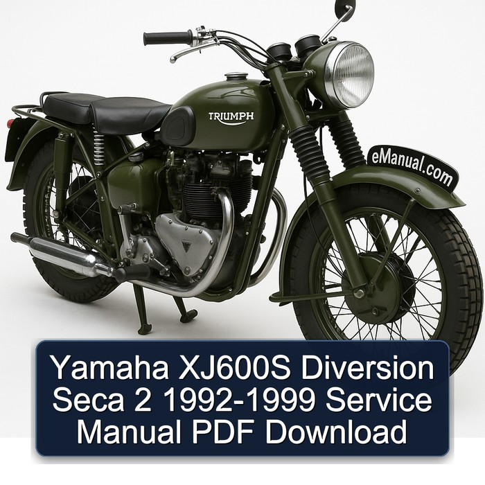 1992-1999 Triumph TRW Yamaha XJ600S Diversion Seca 2 Service Repair Workshop Manual PDF
