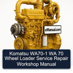 Komatsu WA70-1 WA 70 Wheel Loader Service Repair Workshop Manual PDF