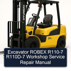 Excavator Robex R110-7 R110D-7 Service Repair Workshop Manual PDF