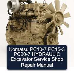 Komatsu PC10-7 PC15-3 PC20-7 Hydraulic Excavator Shop Service Repair Workshop Manual PDF