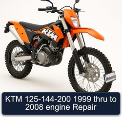 1999-2008 KTM 125 144-200 Thru Engine Service Repair Workshop Manual PDF
