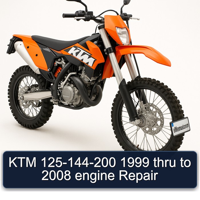 1999-2008 KTM 125 144-200 Thru Engine Service Repair Workshop Manual PDF