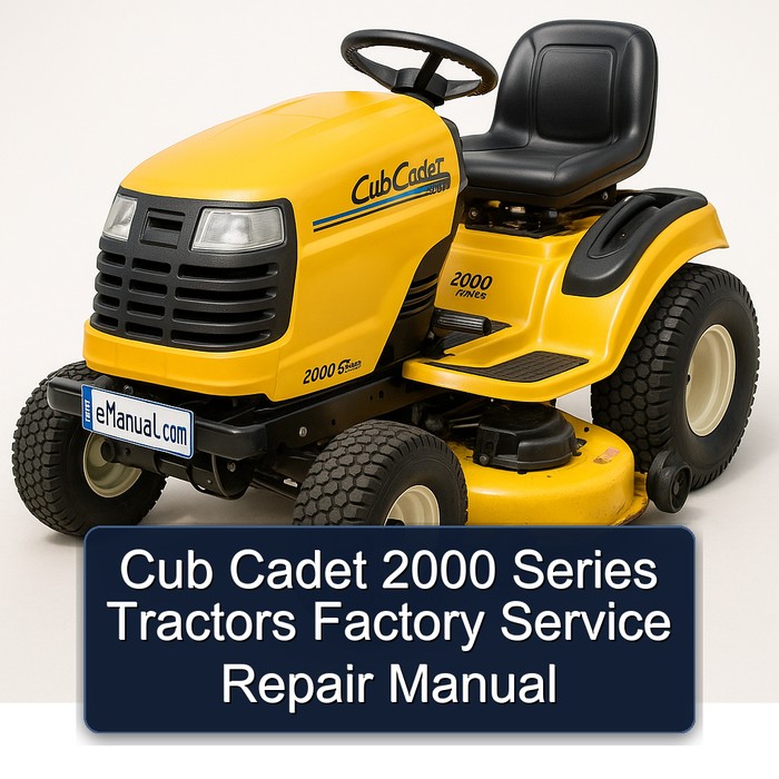 2000 Cub Cadet Series Tractors Service Repair Workshop Manual PDF