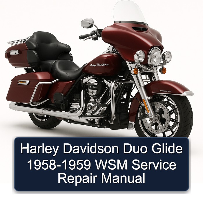 1958-1959 Harley Davidson Servi Car Duo Glide - WSM Service Repair Workshop Manual PDF