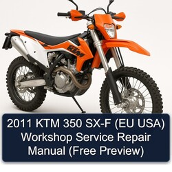 2011 KTM 350 SX-F (eu Usa) (free Preview) Service Repair Workshop Manual PDF