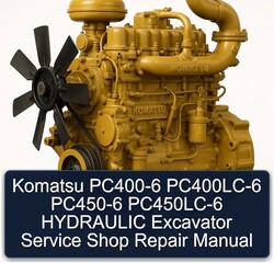 Komatsu PC400-6 Pc400lc-6 PC450-6 Pc450lc-6 Hydraulic Excavator Shop Service Repair Workshop Manual PDF
